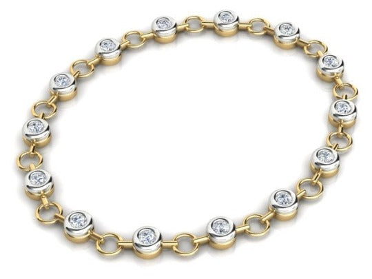 Yellow & White Gold Diamond Bracelet