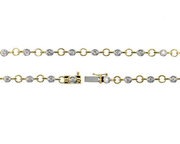 Yellow & White Gold Diamond Bracelet
