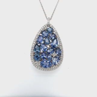 Sapphire Diamond Pendant
