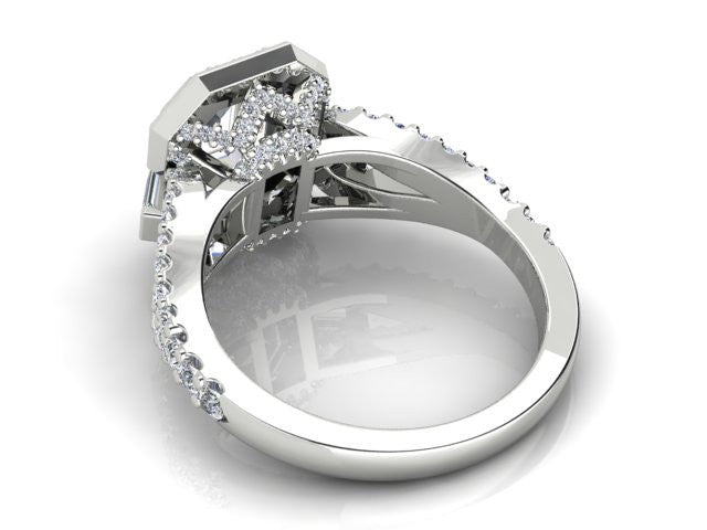 lllusion Emerald Cut Diamond Ring
