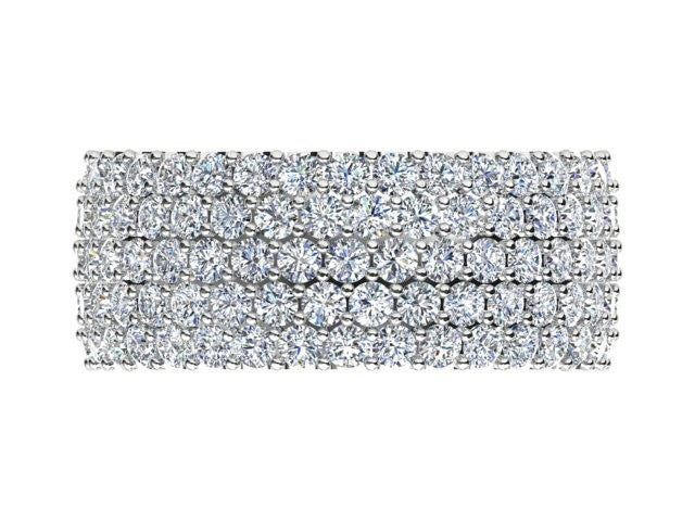 Pave set Diamond Band 5-row
